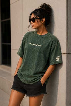 Sit Like A Lady Acid Wash Graphic T-Shirt | Ghamandi Sherr