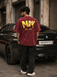 Dark Eyes Red Acid Wash Graphic T-Shirt | Ghamandi Sherr