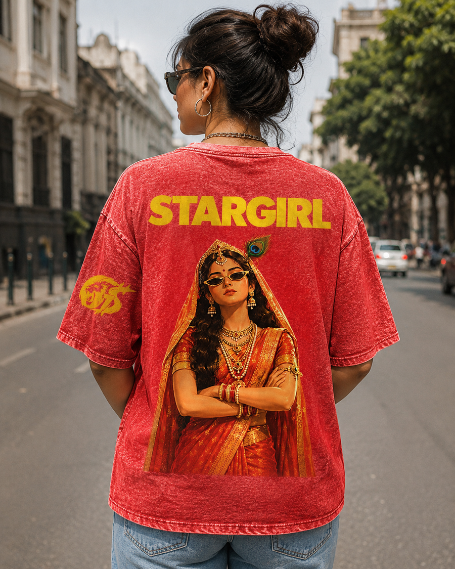 STARGIRL Red Acid-Wash Graphic T-Shirt – Ghamandi Sherr