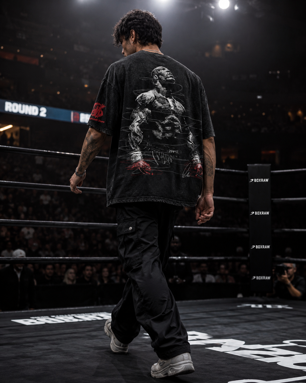Pressure Makes Legends Tee | Black Acid-Wash Streetwear
