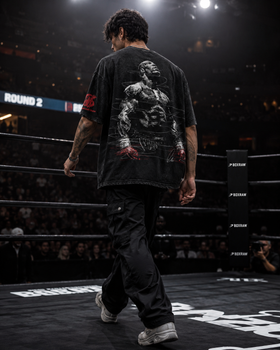 Pressure Makes Legends Tee | Black Acid-Wash Streetwear