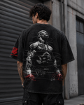 Pressure Makes Legends Tee | Black Acid-Wash Streetwear