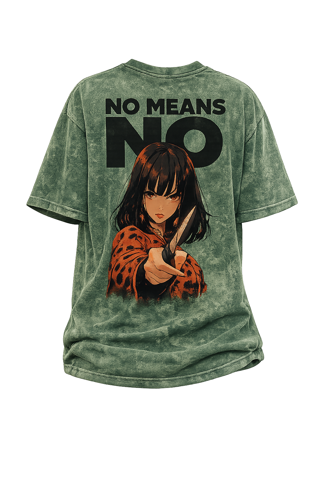No Means No | Acid Wash Graphic T-Shirt | Ghamandi Sherr