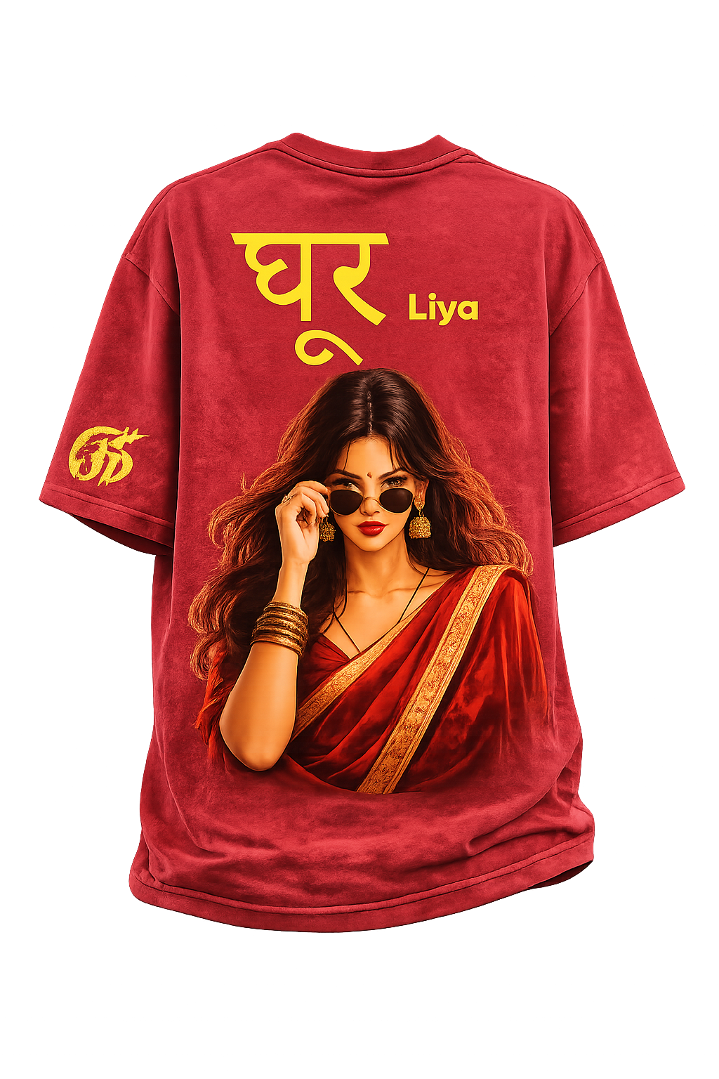 Ghoor Liya – Red Acid Wash T-Shirt | Ghamandi Sherr