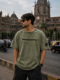 Yakuza Koi Green Acid Wash Japanese Graphic T-Shirt | Ghamandi Sherr